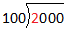 The problem highlights whether 100 goes into 2.